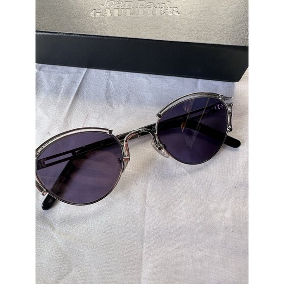 Jean Paul Gaultier Sourcil Sunglasses Silver Metal main image 10
